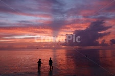 노을, 바다노을, 실루엣, 사이판, 붉은하늘, 사진,이미지,일러스트,캘리그라피 - 쏙땀작가 크라우드픽 - 저작권 걱정 없는 상업용 이미지