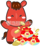 붉은말해, 붉은말띠, 붉은말품은복주머니, 붉은말해새해덕담, 병오년말해, 사진,이미지,일러스트,캘리그라피 - he_cha작가 크라우드픽 - 저작권... 