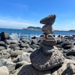 제주도, 바닷가, 돌탑, 푸른바다, 맑은하늘, 사진,이미지,일러스트,캘리그라피 - 토토잠보작가 크라우드픽 - 저작권 걱정 없는 상업용 이미지