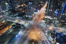 서울야경, 공덕오거리, 야경, 공덕동, intersection, 사진,이미지,일러스트,캘리그라피 - Jack Park작가 크라우드픽 - 저작권 걱정 없는... 