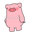 돼지, 캐릭터, 동물, 분홍색, 복, 사진,이미지,일러스트,캘리그라피 - sesamebbang작가 크라우드픽 - 저작권 걱정 없는 상업용 이미지