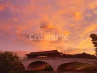 노을, 전주, 한옥마을, 주황, 하늘, 사진,이미지,일러스트,캘리그라피 - 효효맘작가 크라우드픽 - 저작권 걱정 없는 상업용 이미지