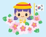 무궁화, 태극기, 유치원, 여아, 어린이, 사진,이미지,일러스트,캘리그라피 - 은나노작가 크라우드픽 - 저작권 걱정 없는 상업용 이미지