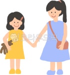 가족, 자매, 언니, 동생, 아이들, 사진,이미지,일러스트,캘리그라피 - 신딸기작가 크라우드픽 - 저작권 걱정 없는 상업용 이미지