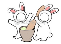 달토끼, 토끼, 떡방아, 떡, 시루, 사진,이미지,일러스트,캘리그라피 - 리이샤작가 크라우드픽 - 저작권 걱정 없는 상업용 이미지