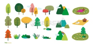 나무일러스트, 자연, 자연일러스트, 나무그림, 잔디, 사진,이미지,일러스트,캘리그라피 - lookjec작가 크라우드픽 - 저작권 걱정 없는 상업용... 