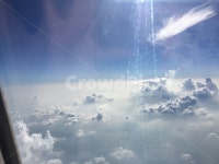 구름, 비행기, 뭉실뭉실, 파란, 하얀, 사진,이미지,일러스트,캘리그라피 - J pebble작가 크라우드픽 - 저작권 걱정 없는 상업용 이미지