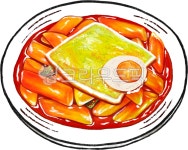 떡볶이, 치즈떡볶이, 분식일러스트, 음식일러스트, 분식메뉴, 사진,이미지,일러스트,캘리그라피 - 마노지오작가 크라우드픽 - 저작권 걱정 없는... 