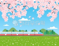 기차, 봄, 꽃, 매화, 벗꽃, 사진,이미지,일러스트,캘리그라피 - suuuuu01작가 크라우드픽 - 저작권 걱정 없는 상업용 이미지
