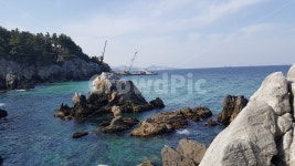 바다, 푸른바다, 동해, 강원도, 배, 사진,이미지,일러스트,캘리그라피 - 아름다움의조각들작가 크라우드픽 - 저작권 걱정 없는 상업용 이미지