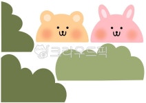 나뭇잎, 수풀, 토끼, 곰, 유치원, 사진,이미지,일러스트,캘리그라피 - 지우쌤작가 크라우드픽 - 저작권 걱정 없는 상업용 이미지