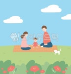 봄, 소풍, 가족, 피크닉, 봄소풍, 사진,이미지,일러스트,캘리그라피 - 혜윰100작가 크라우드픽 - 저작권 걱정 없는 상업용 이미지