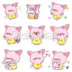 돼지, 아기돼지, 벡터, 스티커, 캐릭터, 사진,이미지,일러스트,캘리그라피 - jinseo작가 크라우드픽 - 저작권 걱정 없는 상업용 이미지