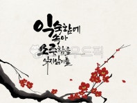감성글귀, 캘리그라피, 캘리, 꽃, 매화그림, 사진,이미지,일러스트,캘리그라피 - 빛내림작가 크라우드픽 - 저작권 걱정 없는 상업용 이미지