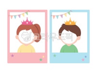 생일축하해, 폴라로이드, 포토카드, 프레임, 아이, 사진,이미지,일러스트,캘리그라피 - 드잉작가 크라우드픽 - 저작권 걱정 없는 상업용 이미지