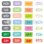 요일, 스티커, 날짜, 일주일, 월화수목금토일, 사진,이미지,일러스트,캘리그라피 - hori103작가 크라우드픽 - 저작권 걱정 없는 상업용 이미지
