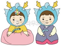 어린이, 새해, 청용, 청룡, 2024, 사진,이미지,일러스트,캘리그라피 - 예소나봄작가 크라우드픽 - 저작권 걱정 없는 상업용 이미지