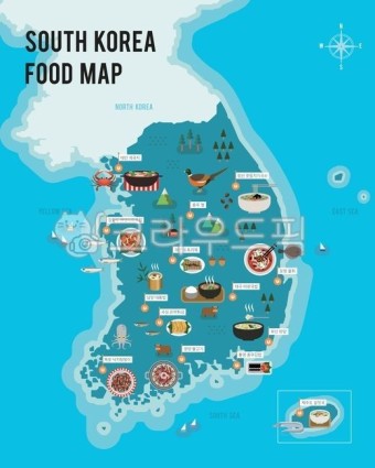 지도, 한반도, 대한민국, 한국문화, 로컬푸드, 사진,이미지,일러스트,캘리그라피 - bongo작가 크라우드픽 - 저작권 걱정 없는 상업용 이미지