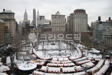 뉴욕, 메디슨스퀘어, 겨울광장, 눈내리는날, 옥외, 사진,이미지,일러스트,캘리그라피 - Tiger J작가 크라우드픽 - 저작권 걱정 없는 상업용 이미지