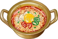 라면, 냄비라면, 라면일러스트, koreanramyeon, 분식일러스트, 사진,이미지,일러스트,캘리그라피 - 마노지오작가 크라우드픽 - 저작권 걱정... 