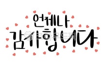 감사합니다, 언제나감사합니다, 감사인사, 하트, 어버이날, 사진,이미지,일러스트,캘리그라피 - ATi작가 크라우드픽 - 저작권 걱정 없는 상업용... 