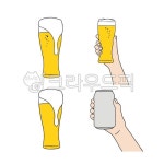 술, 맥주, 맥주잔, 건배, 마셔라, 사진,이미지,일러스트,캘리그라피 - 초잉일러스트작가 크라우드픽 - 저작권 걱정 없는 상업용 이미지