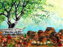 painting, art, 봄, 프리저버드꽃, 아크릴화, 사진,이미지,일러스트,캘리그라피 - Nscala65작가 크라우드픽 - 저작권 걱정 없는 상업용 이미지