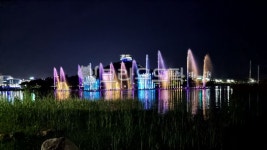 물, 호수공원, 분수, 음악분수, 빛가람동, 사진,이미지,일러스트,캘리그라피 - N2hyuk9작가 크라우드픽 - 저작권 걱정 없는 상업용 이미지