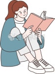 학생, 책읽는소녀, 책읽는여자, 앉아있는사람, 대학생, 사진,이미지,일러스트,캘리그라피 - wunjin작가 크라우드픽 - 저작권 걱정 없는 상업용...