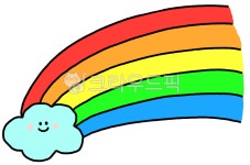 무지개, 무지개그림, 무지개일러스트, 구름, 구름그림, 사진,이미지,일러스트,캘리그라피 - 작은달작가 크라우드픽 - 저작권 걱정 없는 상업용 이미지