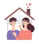 홈, 가정, 하우스, 신혼부부, 부부, 사진,이미지,일러스트,캘리그라피 - woocat작가 크라우드픽 - 저작권 걱정 없는 상업용 이미지