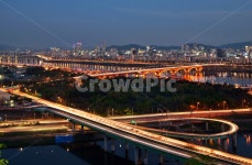 용비교, 한강, 성수대교, 뚝섬로, 궤적, 사진,이미지,일러스트,캘리그라피 - Deep bLUE작가 크라우드픽 - 저작권 걱정 없는 상업용 이미지