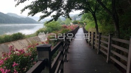 물빛공원, 난간, 저수지, 물, 둘레길, 사진,이미지,일러스트,캘리그라피 - 오월의향기작가 크라우드픽 - 저작권 걱정 없는 상업용 이미지