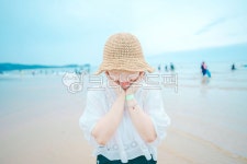 모자, 바다, 여름바다, 사람, human, 사진,이미지,일러스트,캘리그라피 - 희윤공주작가 크라우드픽 - 저작권 걱정 없는 상업용 이미지