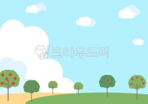배경일러스트, 유치원일러스트, 어린이집일러스트, 배경지, 하늘일러스트, 사진,이미지,일러스트,캘리그라피 - 예레니작가 크라우드픽 - 저작권... 