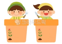 봄, 식목일, 이름표, 텃밭, 화분, 사진,이미지,일러스트,캘리그라피 - 클럼지페인터작가 크라우드픽 - 저작권 걱정 없는 상업용 이미지