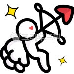 발렌타인데이, 천사, 큐피트, 엔젤, 사랑고백, 사진,이미지,일러스트,캘리그라피 - 캣냥그림작가 크라우드픽 - 저작권 걱정 없는 상업용 이미지