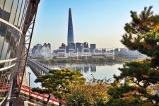 잠실, 잠실철교, 롯데월드타워, 한강, 도심풍경, 사진,이미지,일러스트,캘리그라피 - Deep bLUE작가 크라우드픽 - 저작권 걱정 없는 상업용 이미지