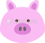 돼지, 분홍돼지, 돼지얼굴, 돼지그림, 귀여운돼지, 사진,이미지,일러스트,캘리그라피 - 김심통작가 크라우드픽 - 저작권 걱정 없는 상업용 이미지