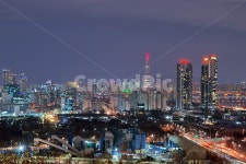 도심야경, 성수동, 응봉산, 뚝섬로, 아파트, 사진,이미지,일러스트,캘리그라피 - Deep bLUE작가 크라우드픽 - 저작권 걱정 없는 상업용 이미지