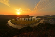 영광, 대덕산, 대덕산일몰, 대덕산물돌이, 한시랑들판, 사진,이미지,일러스트,캘리그라피 - 영산공작가 크라우드픽 - 저작권 걱정 없는 상업용 이미지