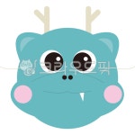 용, 청용, 용캐릭터, 용일러스트, 청룡, 사진,이미지,일러스트,캘리그라피 - in4609작가 크라우드픽 - 저작권 걱정 없는 상업용 이미지