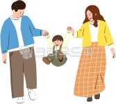 가족, 3인가족, family, 가족그림, 가족일러스트, 사진,이미지,일러스트,캘리그라피 - 52saseyou작가 크라우드픽 - 저작권 걱정 없는 상업용... 