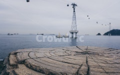 바다, 배, 나무, 케이블카, 삭도차, 사진,이미지,일러스트,캘리그라피 - MilkCoffee작가 크라우드픽 - 저작권 걱정 없는 상업용 이미지