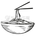 쌀국수, 국수, 국수일러스트, 일러스트음식, 음식일러스트, 사진,이미지,일러스트,캘리그라피 - Njammac작가 크라우드픽 - 저작권 걱정 없는... 