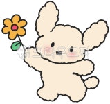 강아지, 꽃, 캐릭터, 스티커, 손그림, 사진,이미지,일러스트,캘리그라피 - 보석바작가 크라우드픽 - 저작권 걱정 없는 상업용 이미지