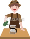바리스타, 바리스타일러스트, 바리스타이미지, 바리스타그림, 바리스타직업, 사진,이미지,일러스트,캘리그라피 - 스윗모아작가 크라우드픽... 
