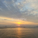 바다, 노을, 구름, 하늘, 태양, 사진,이미지,일러스트,캘리그라피 - 히비작가 크라우드픽 - 저작권 걱정 없는 상업용 이미지