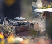 시골, 풍경, 솥뚜겅, 벽돌, 풀, 사진,이미지,일러스트,캘리그라피 - jjungs작가 크라우드픽 - 저작권 걱정 없는 상업용 이미지