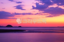 바다, 저녁, 노을, 일몰, 자연, 사진,이미지,일러스트,캘리그라피 - 김영권작가 크라우드픽 - 저작권 걱정 없는 상업용 이미지